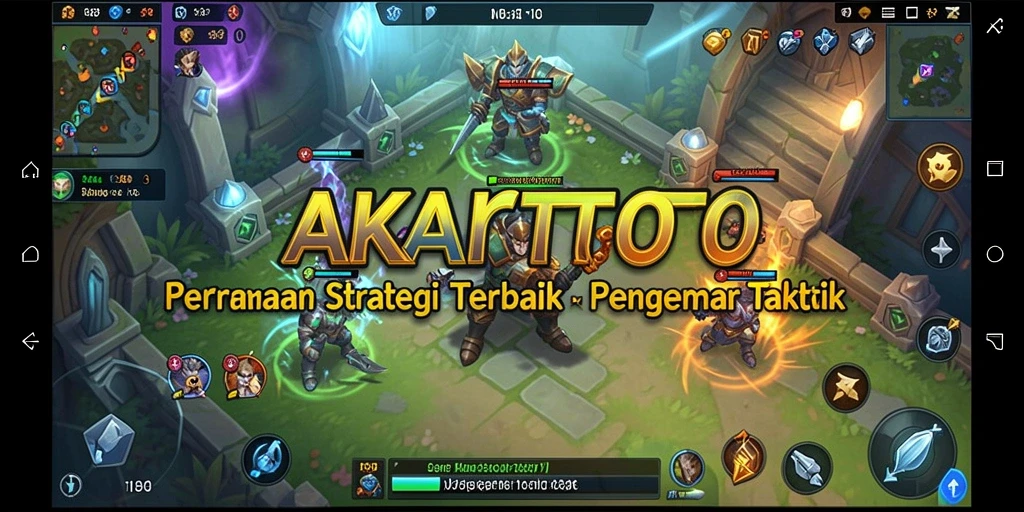 Tampilan gameplay AKARTOTO dengan karakter yang sedang bertarung.