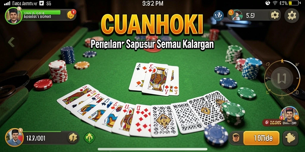 Tampilan gameplay seru dalam CUANHOKI Gaple.
