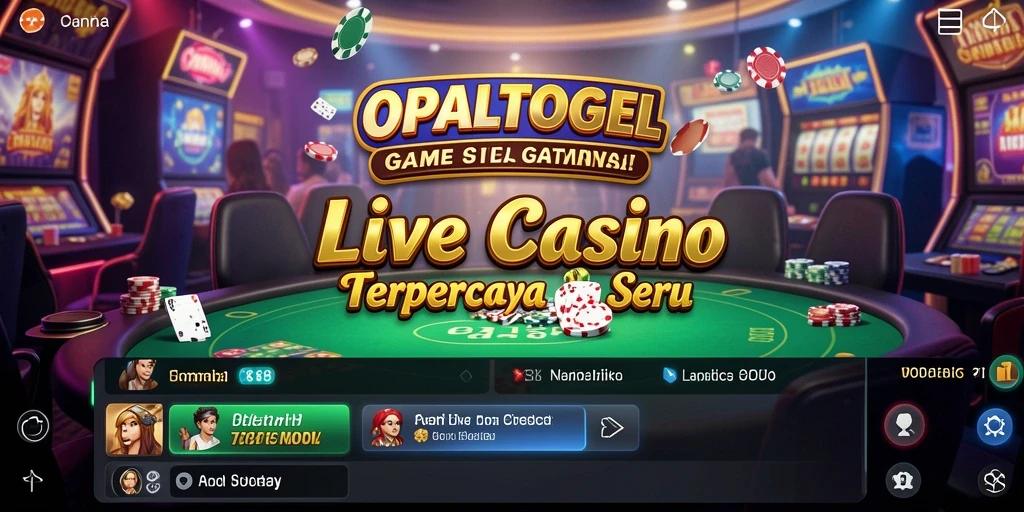 Tampilan screenshot OPALTOGEL yang menampilkan suasana permainan Live Casino yang mendebarkan.