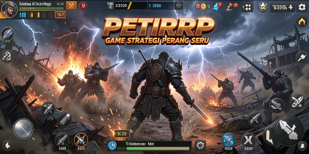 Screenshot gameplay PETIRRP yang menunjukkan pertempuran mendebarkan.
