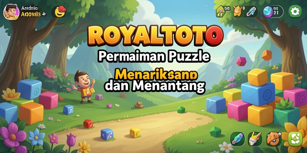 Screenshot utama ROYALTOTO menunjukkan gameplay puzzle yang menantang.