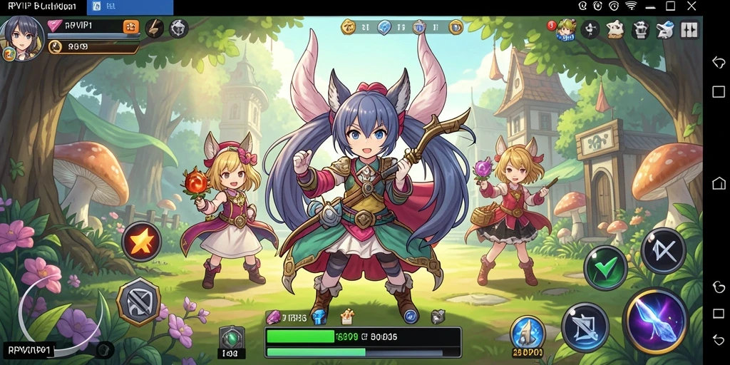 Tampilan gameplay yang mengesankan dari RPVIP1 dengan karakter Anime.