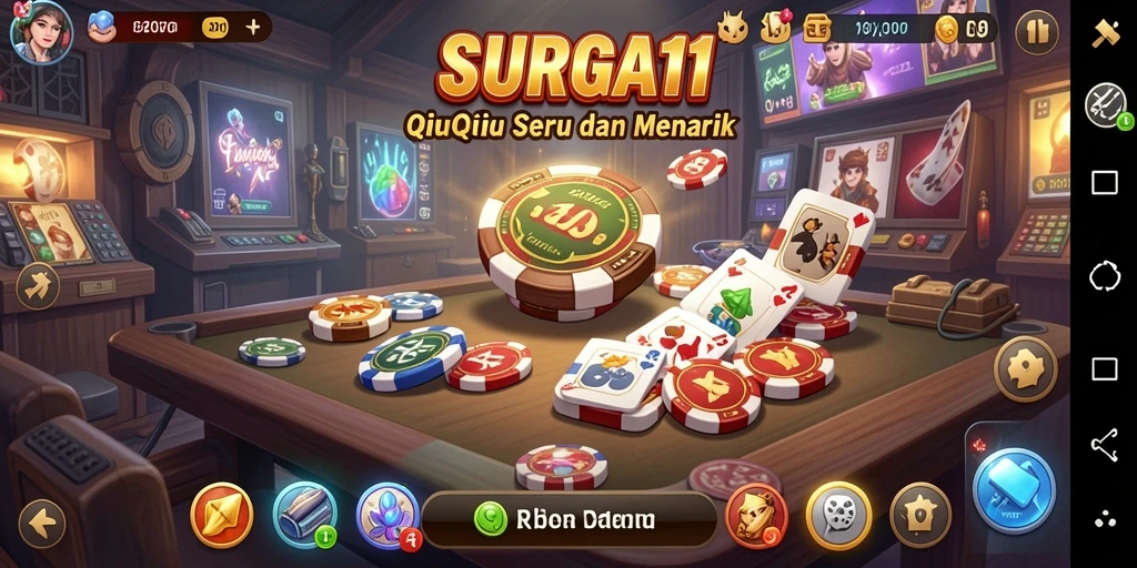 Screenshot SURGA11 memperlihatkan aksi seru gameplay QiuQiu.
